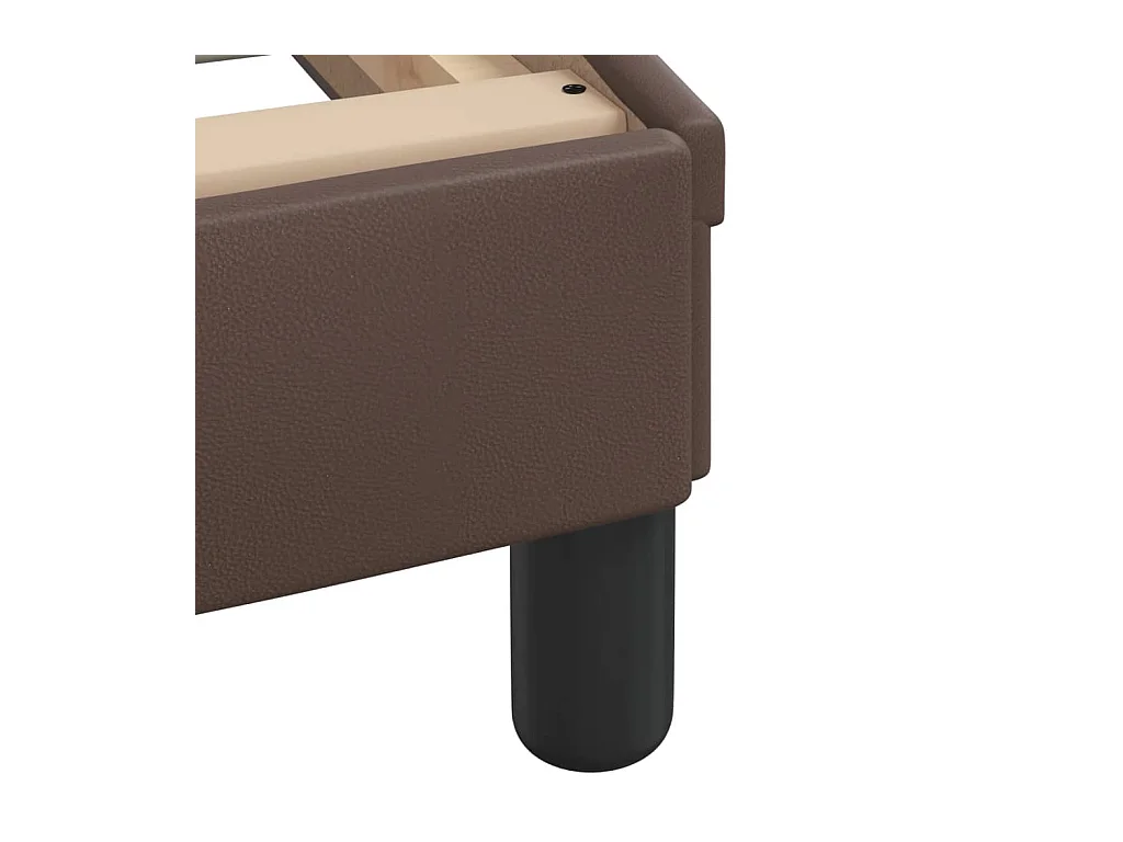 Cadre de lit avec LED sans matelas marron 80x200 cm