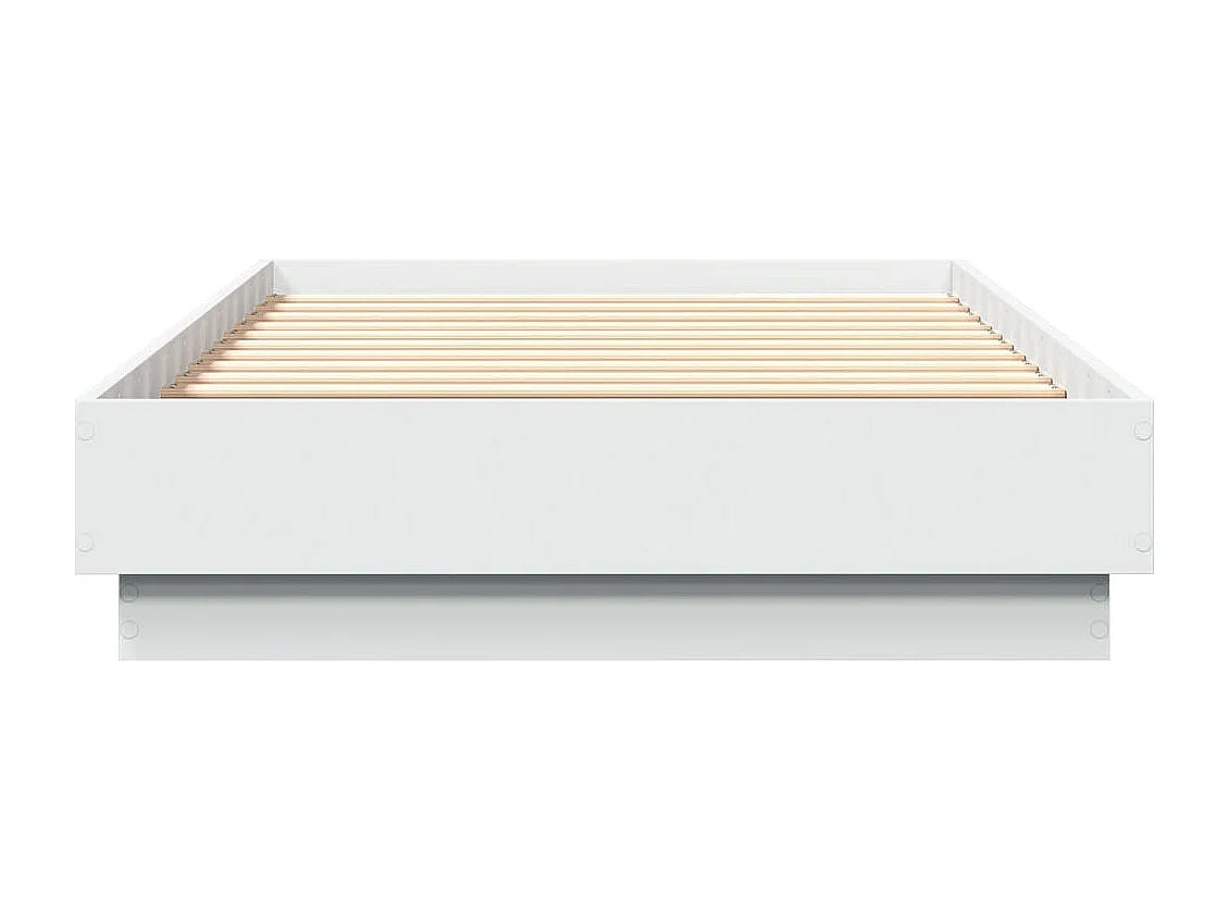 Cadre de lit sans matelas avec lumières LED blanc 75x190 cm