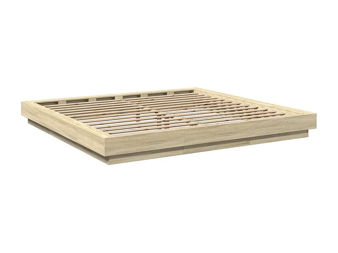 Cadre de lit avec lumières LED sans matelas 180x200 cm