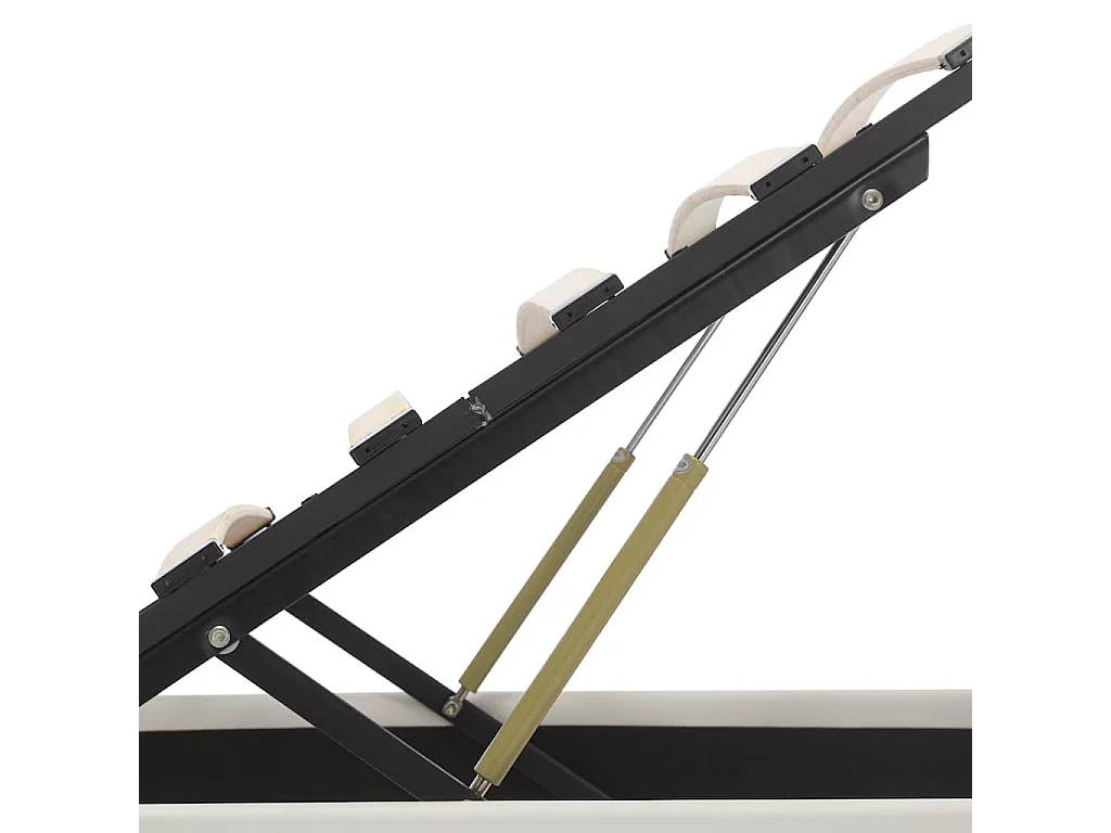 Cadre de lit à rangement hydraulique sans matelas avec LED