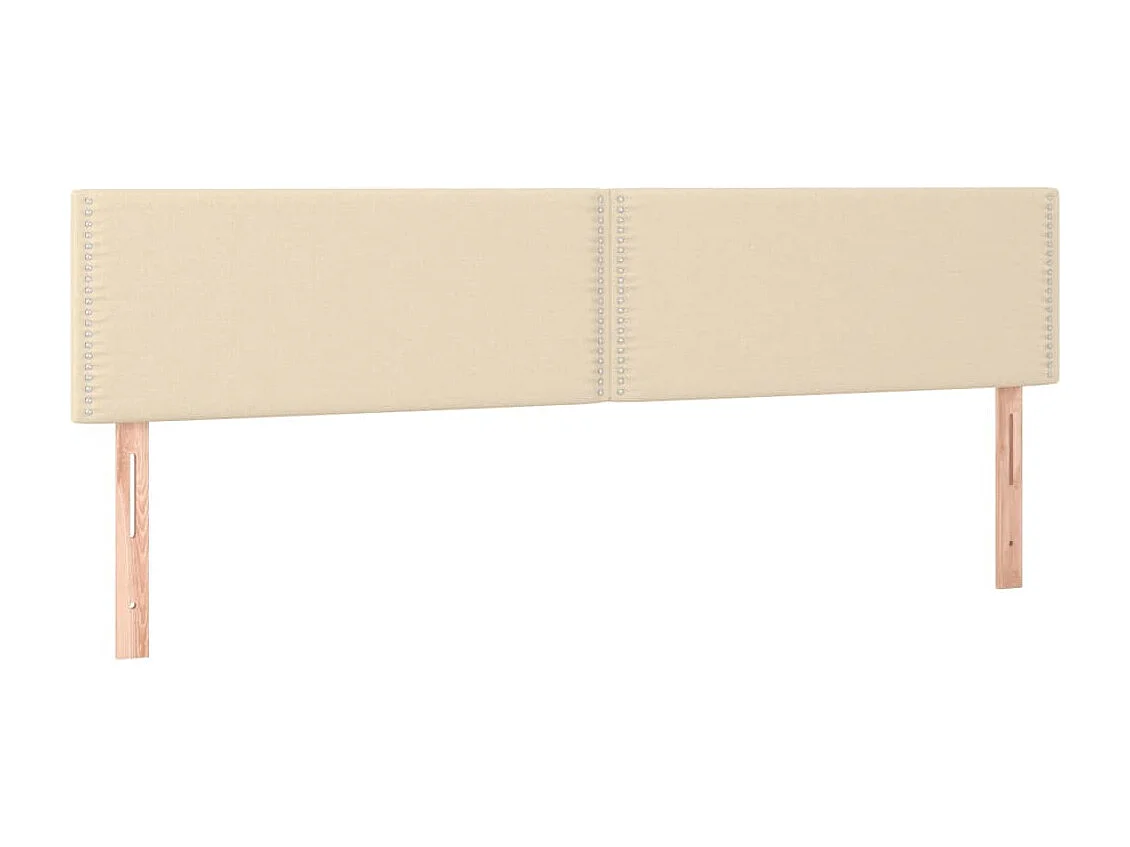 Sommier à lattes de lit et matelas et LED Crème 200x200cm Tissu