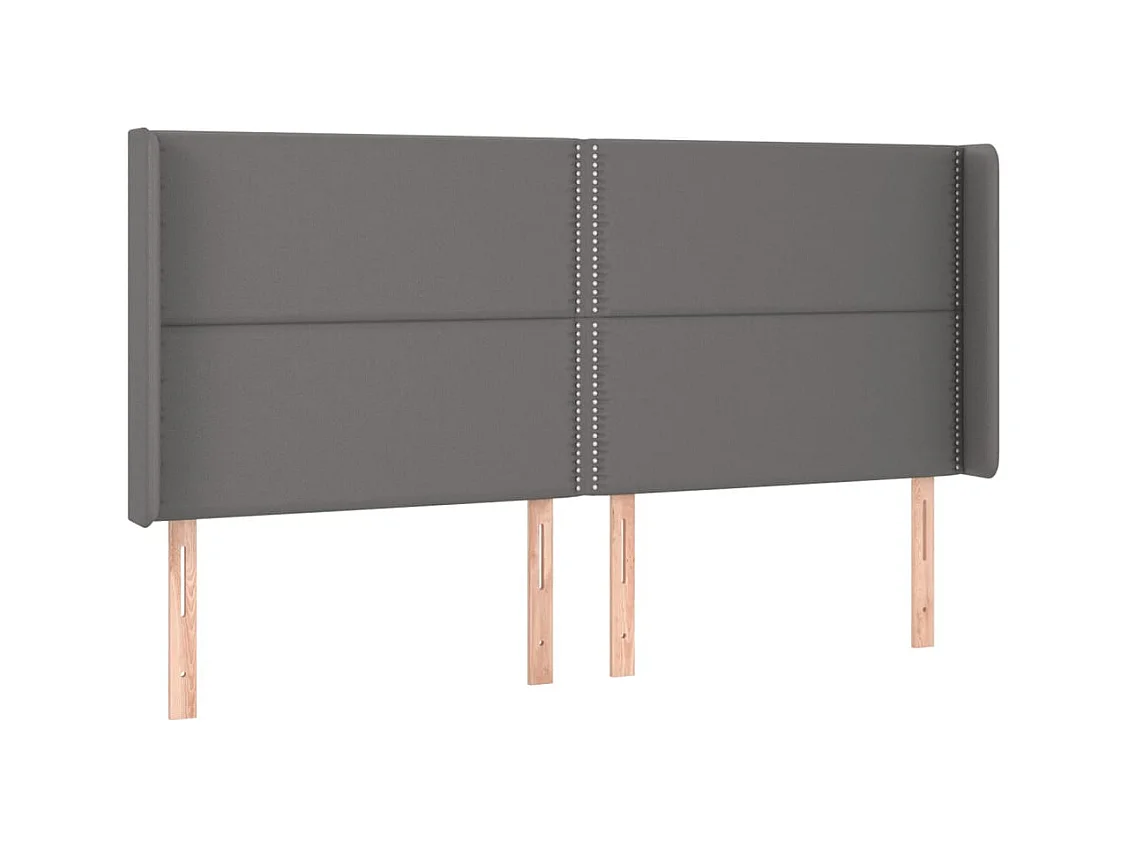 Sommier à lattes de lit matelas LED Gris 200x200 cm Similicuir