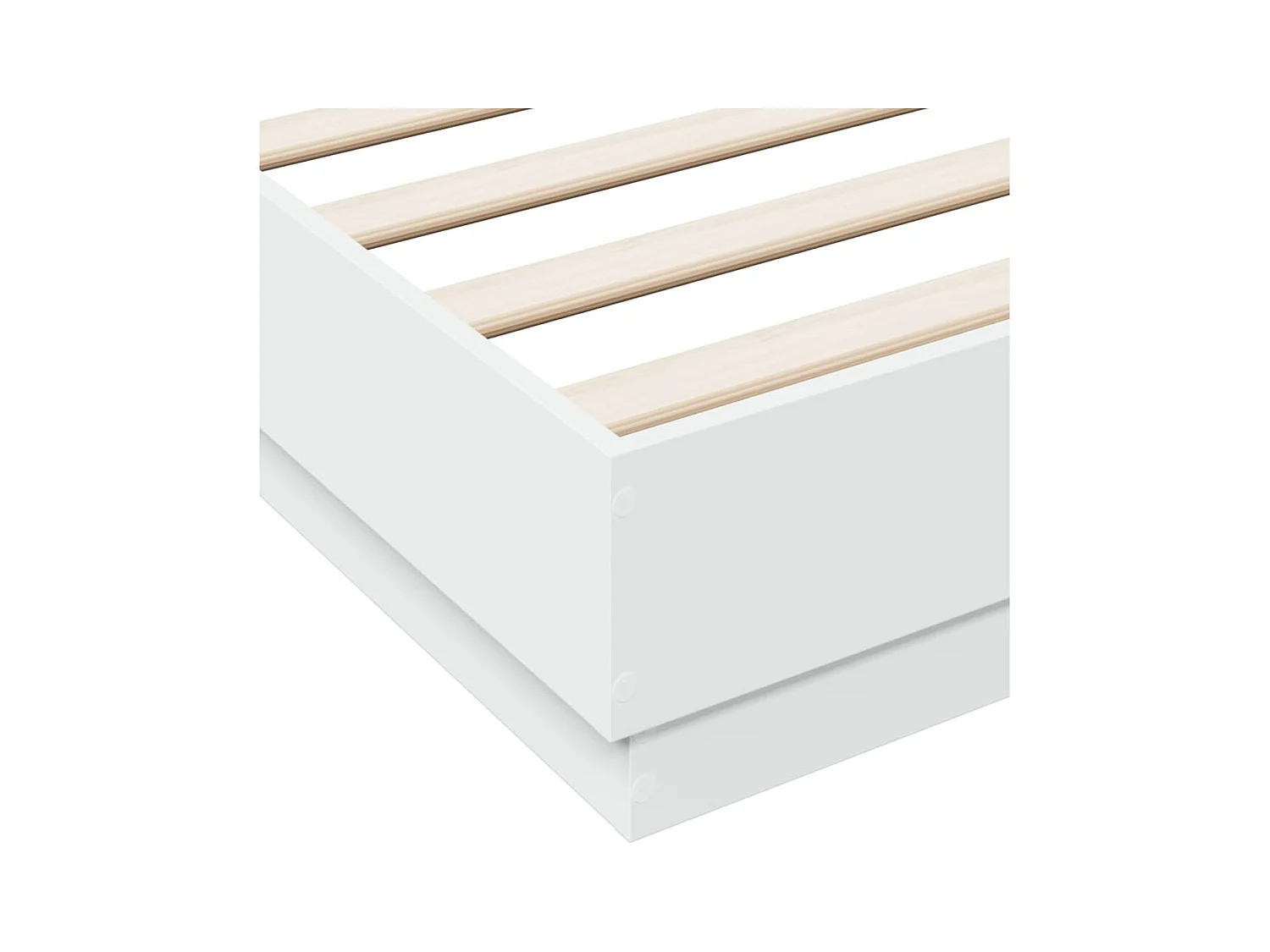 Bedframe met LED-verlichting wit 150x200 cm