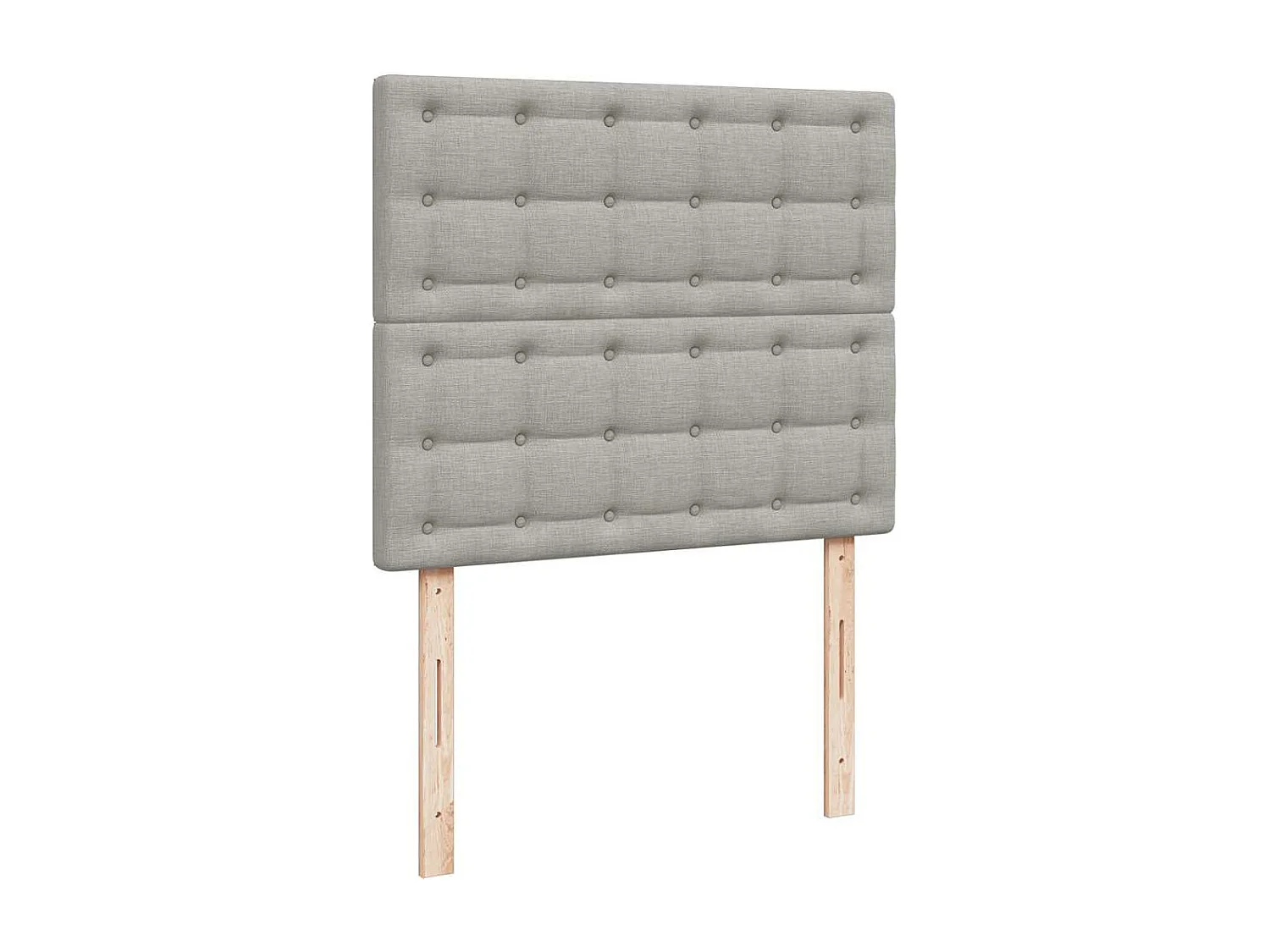 Cama box spring c/ colchão e LED 120x190 cm tecido cinza-claro