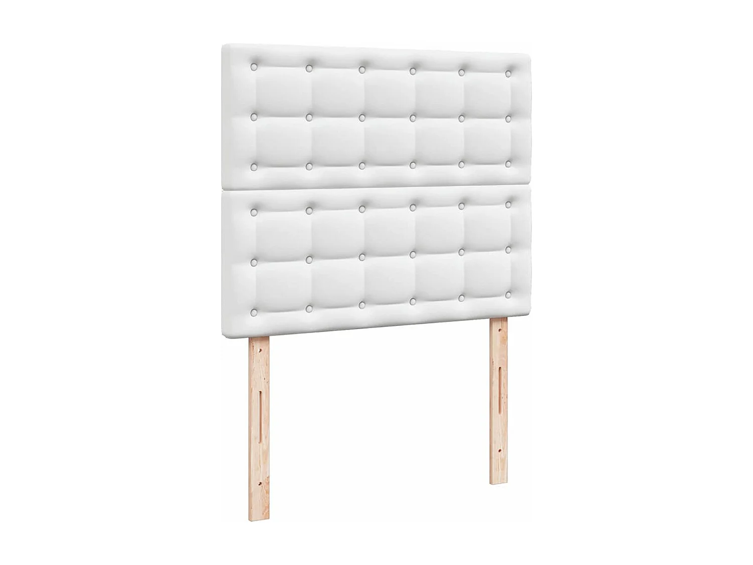 Cama box spring c/colchão/LED 120x190cm couro artificial branco