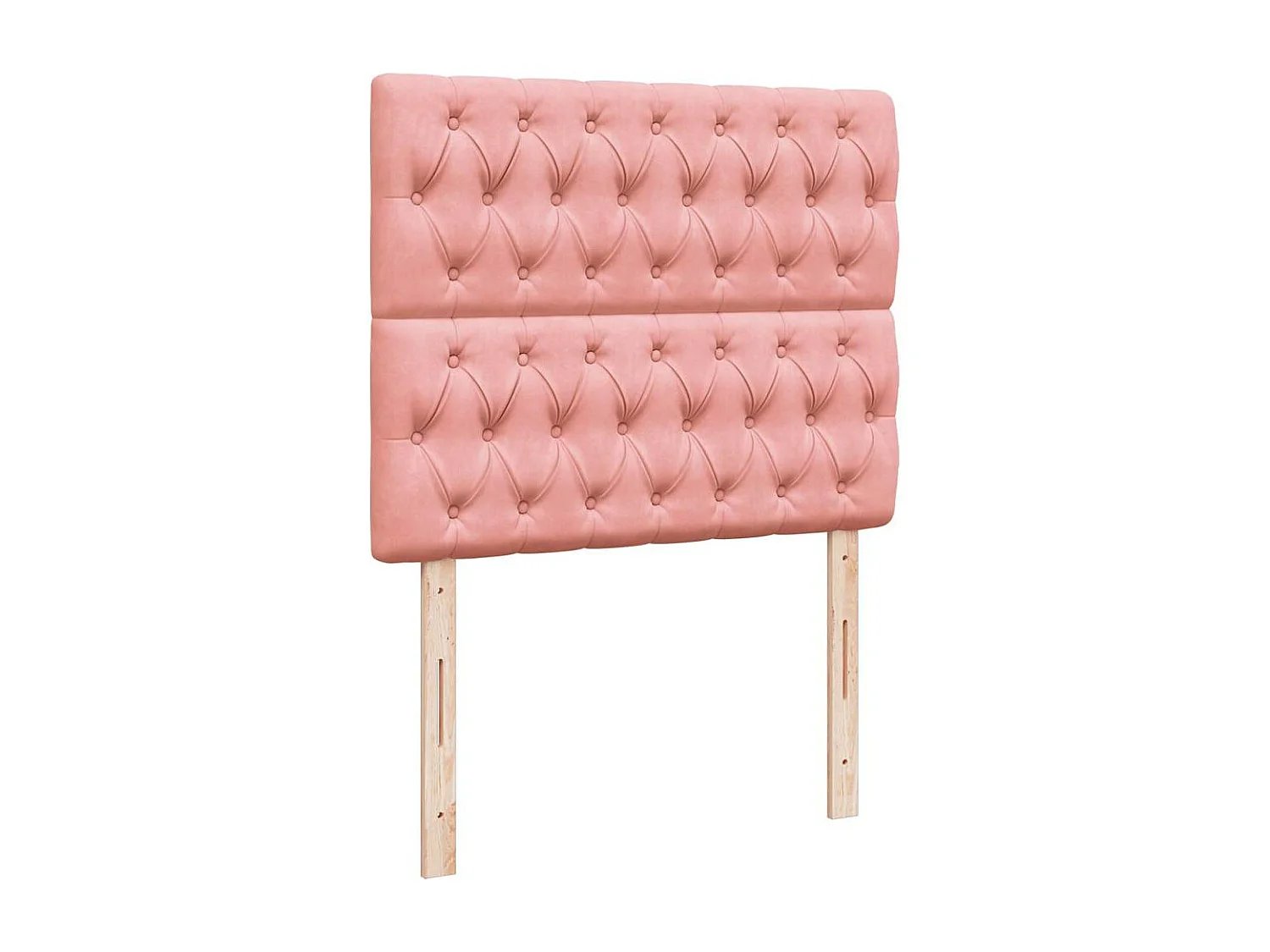 Sommier à lattes de lit et matelas LED rose 120x190 cm velours