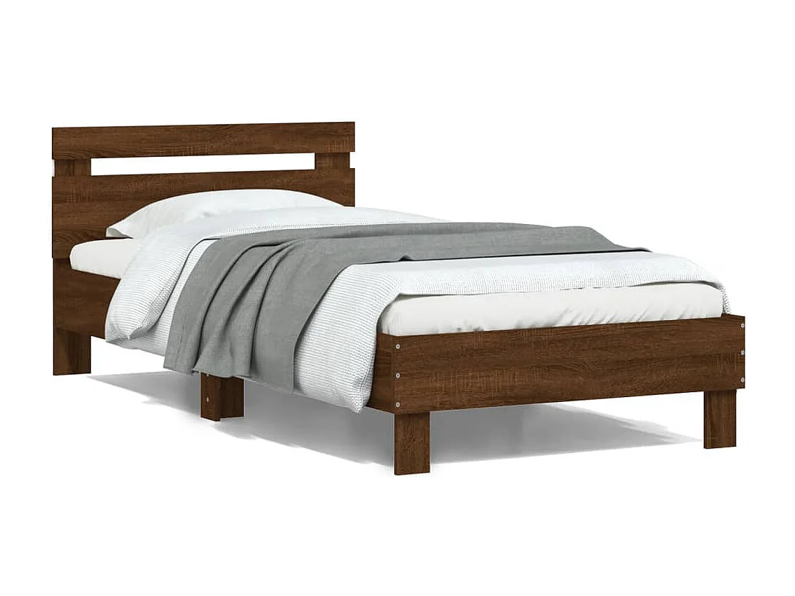 Cadre de lit sans matelas avec lumières LED 100x200 cm