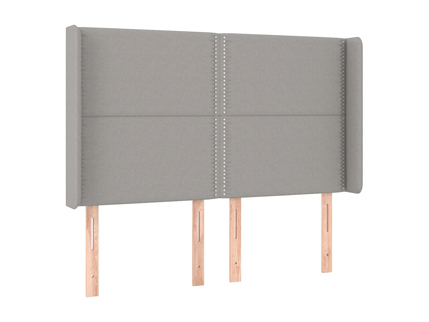 Sommier à lattes de lit matelas LED Gris clair 140x200 cm Tissu