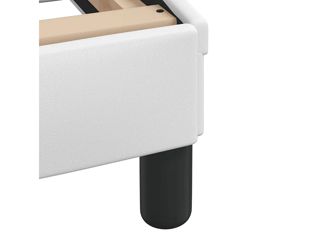 Cadre de lit avec LED sans matelas blanc 100x200 cm