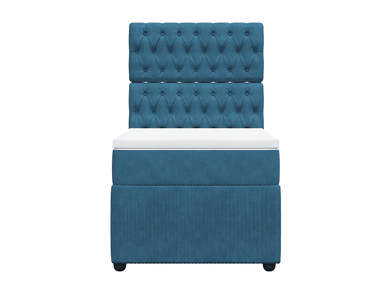 Boxspringbett mit Matratze Dunkelblau 80x200 cm Samt