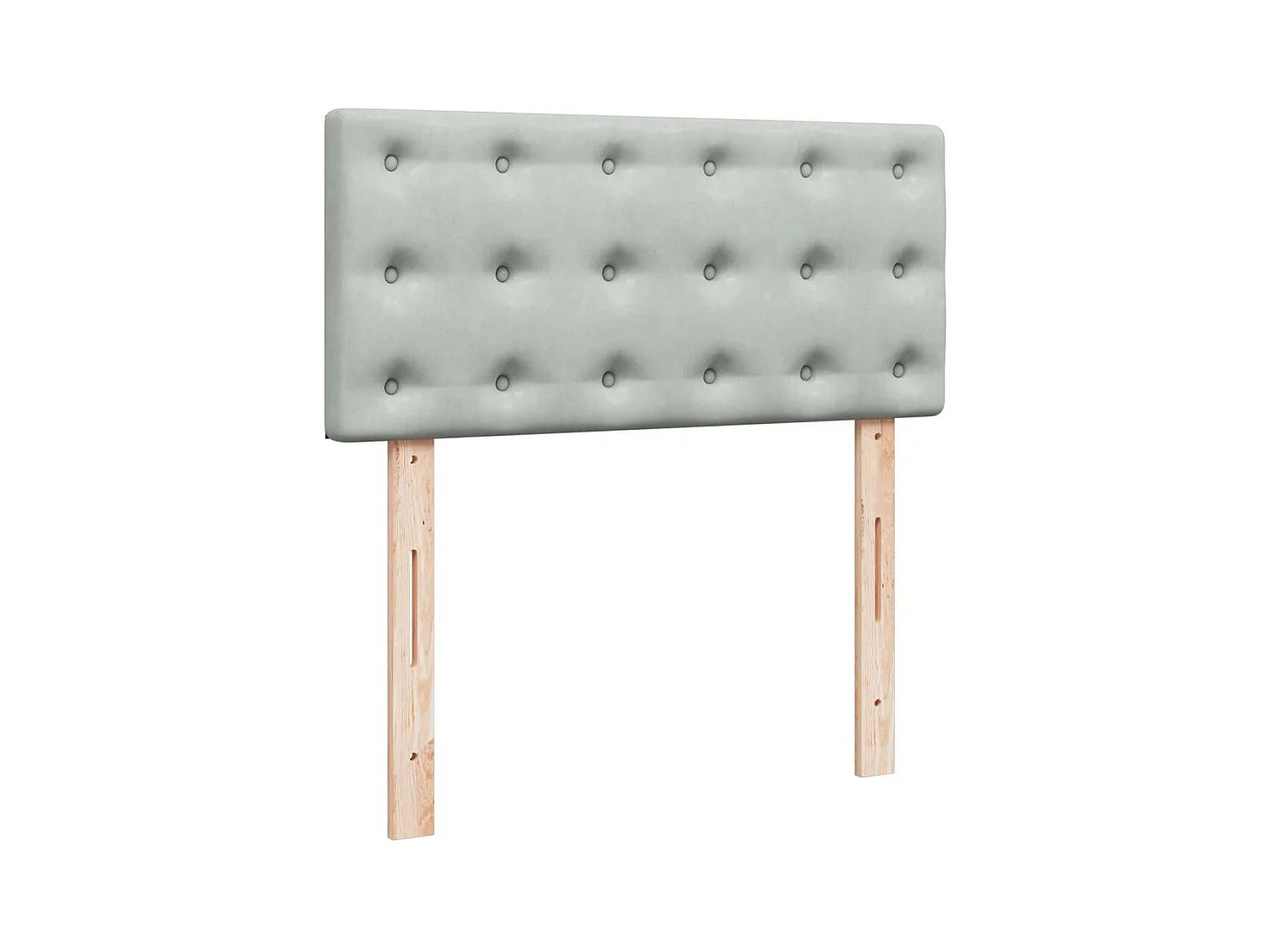Sommier à lattes de lit et matelas Gris clair 90x200 cm Velours