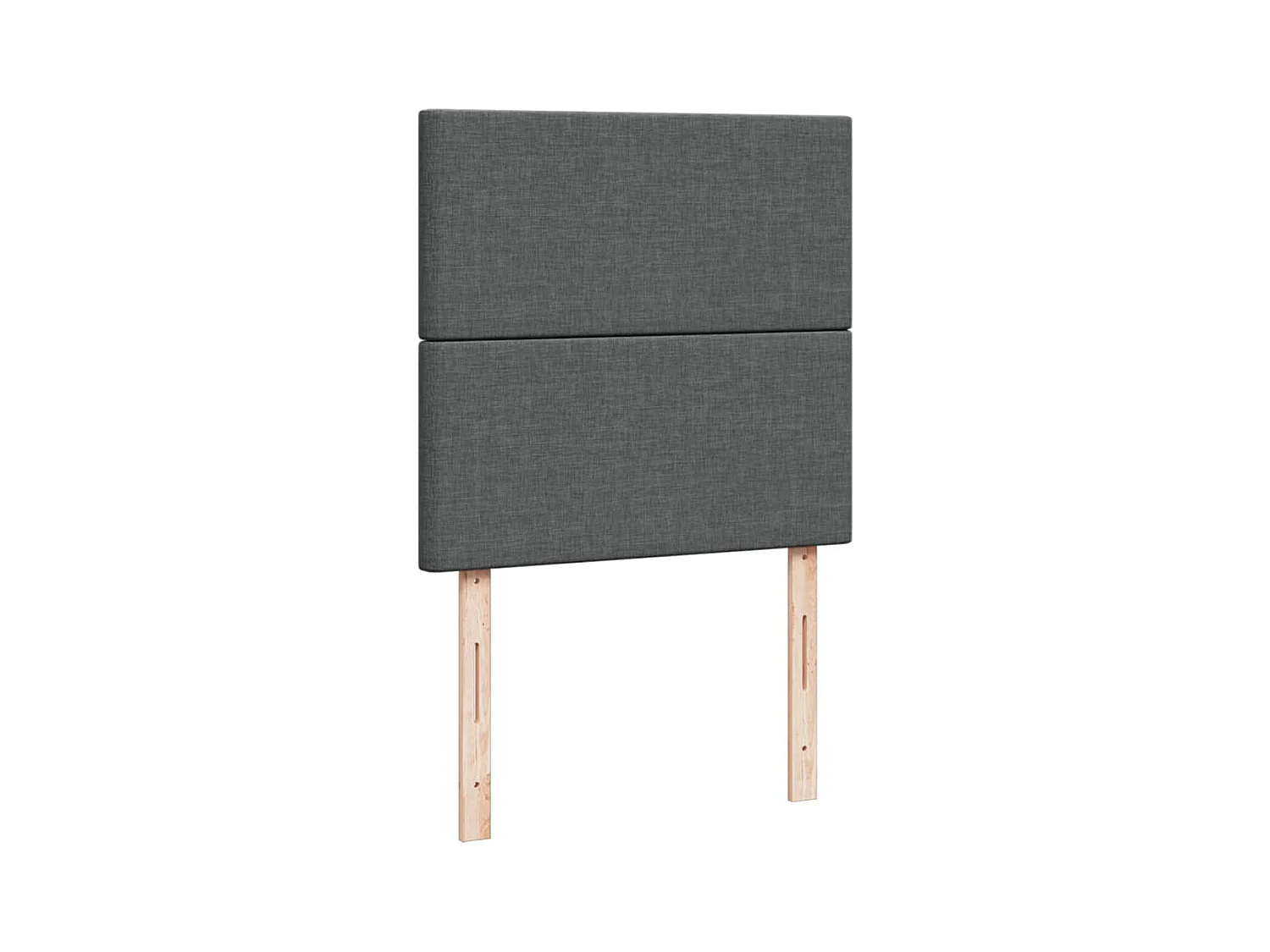 Sommier à lattes de lit et matelas Gris foncé 90x190 cm Tissu