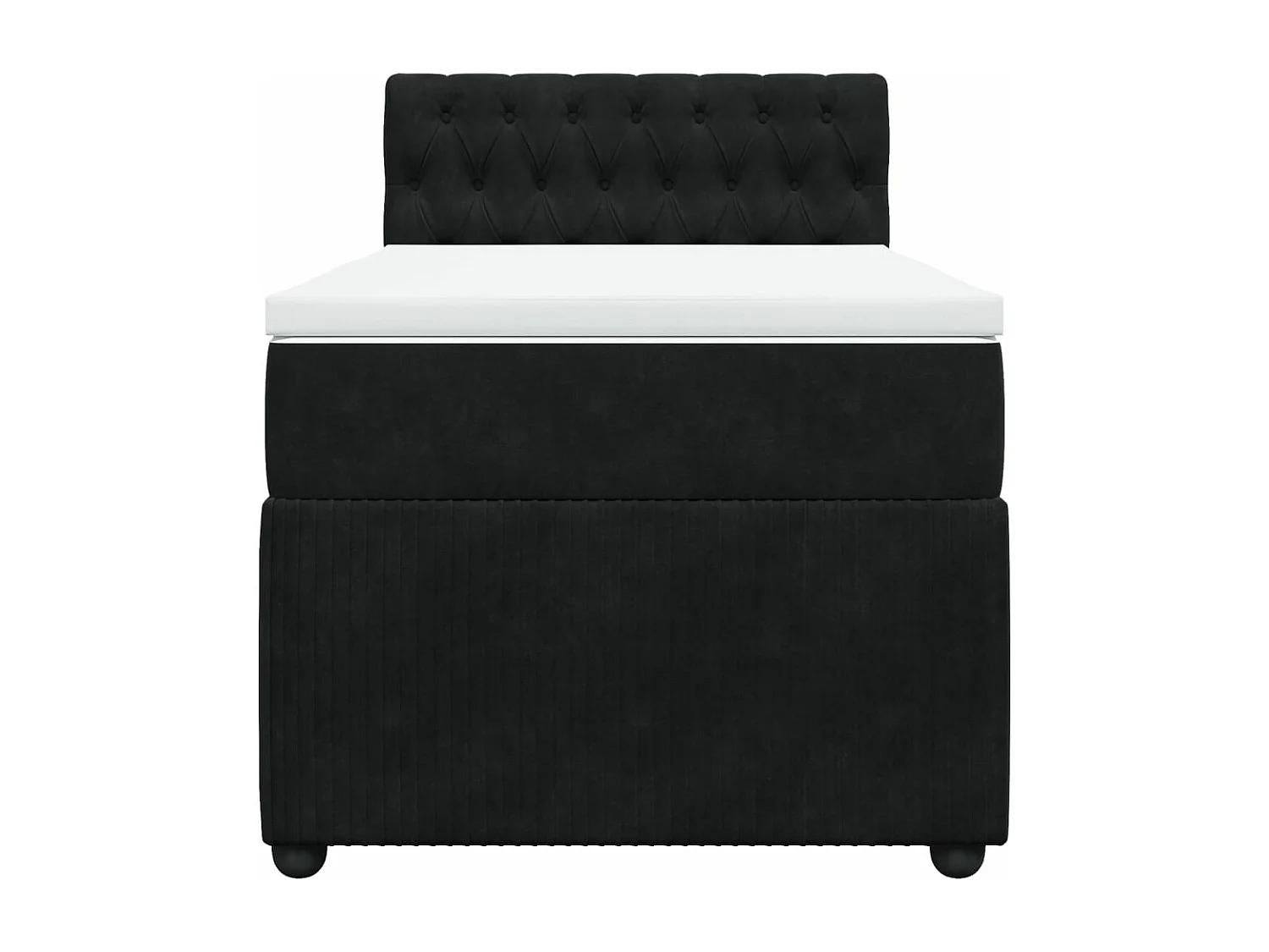 Boxspring met matras fluweel zwart 80x200 cm