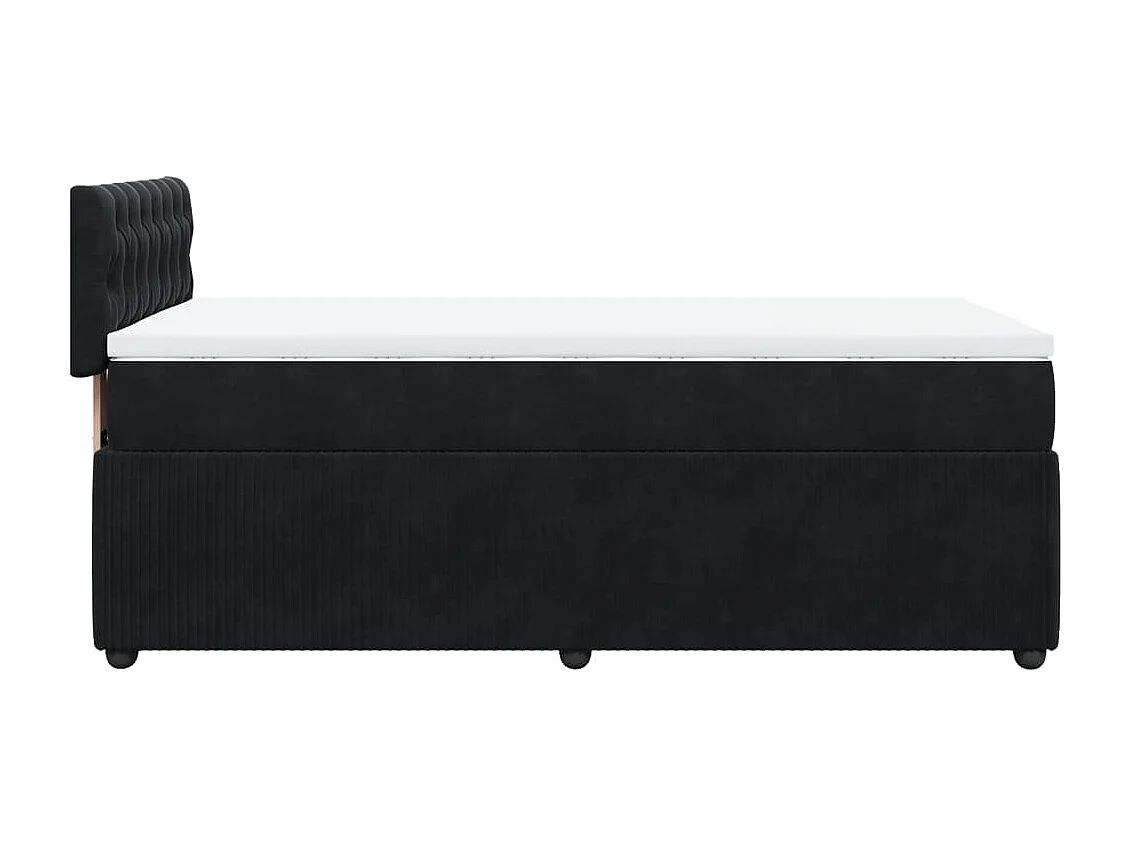 Boxspring met matras fluweel zwart 80x200 cm