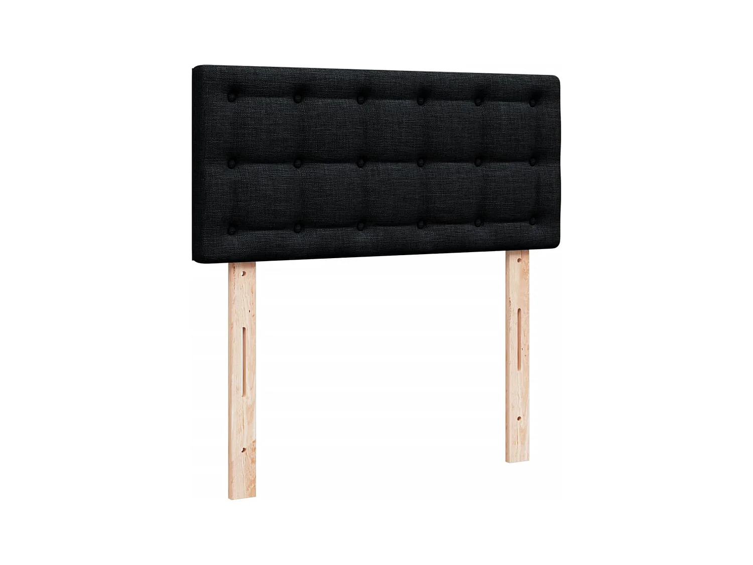 Sommier à lattes de lit et matelas Noir 80x200 cm Tissu