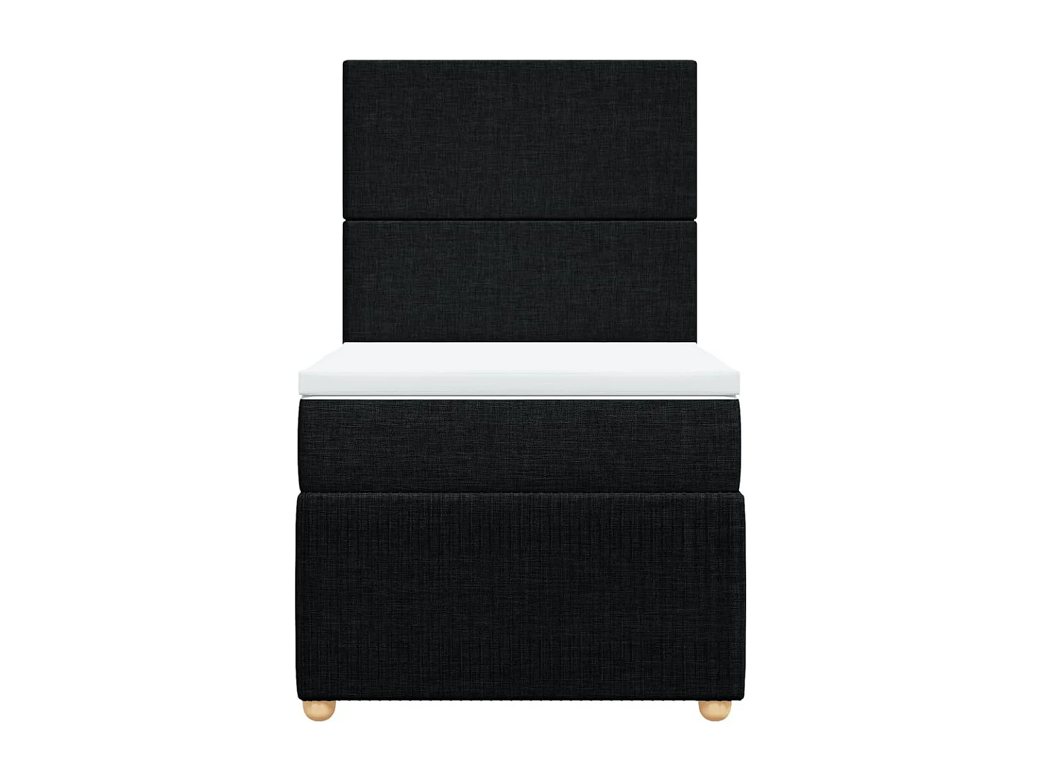 Sommier à lattes de lit et matelas Noir 80x200 cm Tissu