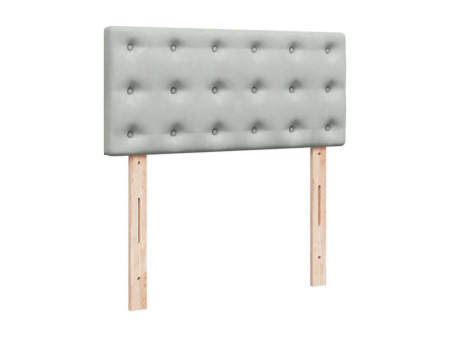 Cama com molas/colchão 80x200 cm veludo cinza-claro