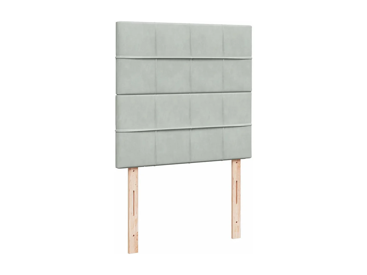 Giroletto a Molle con Materasso Grigio Chiaro 100x200cm Velluto