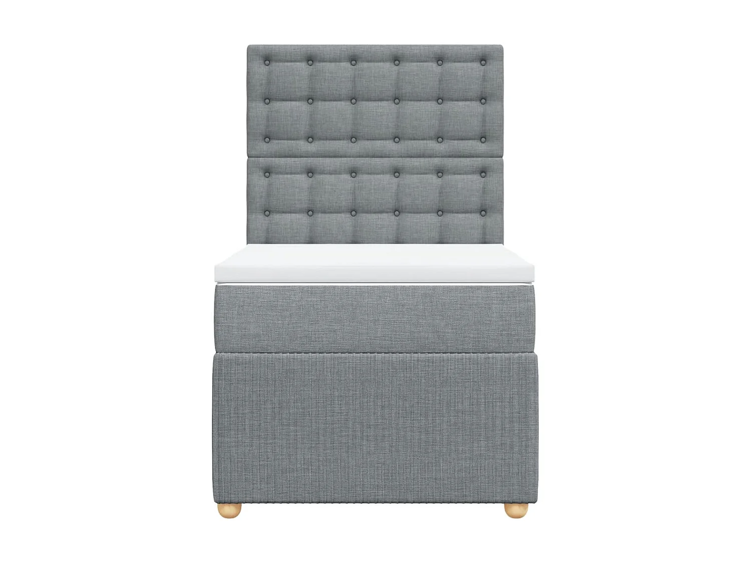 Sommier à lattes de lit et matelas Gris clair 90x190 cm Tissu