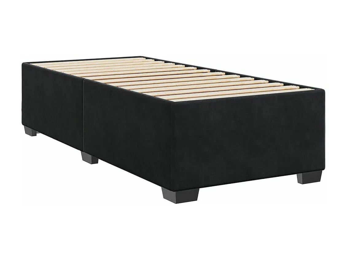 Boxspringbett mit Matratze Schwarz 80x200 cm Samt