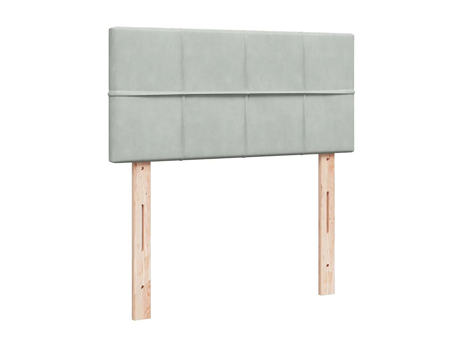 Giroletto a Molle con Materasso Grigio Chiaro 90x200 cm Velluto