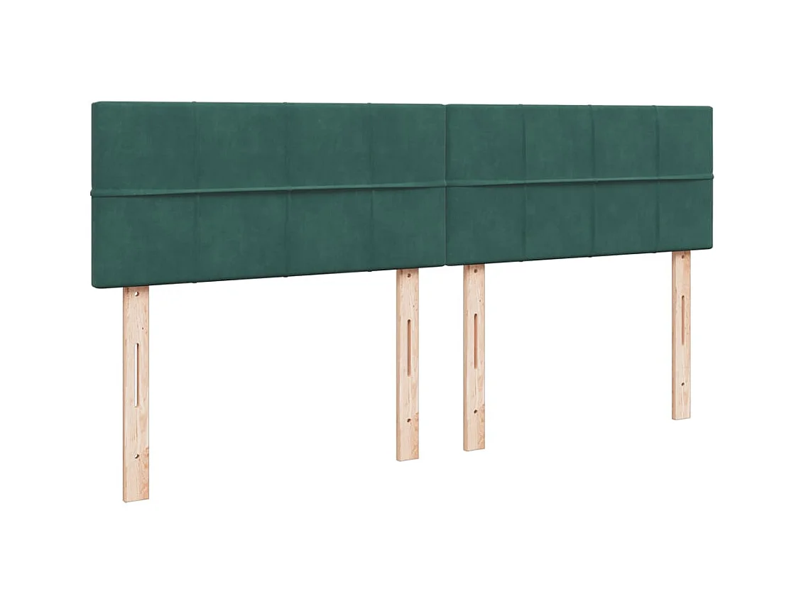 Boxspringbett mit Matratze Dunkelgrün 180x200 cm Samt
