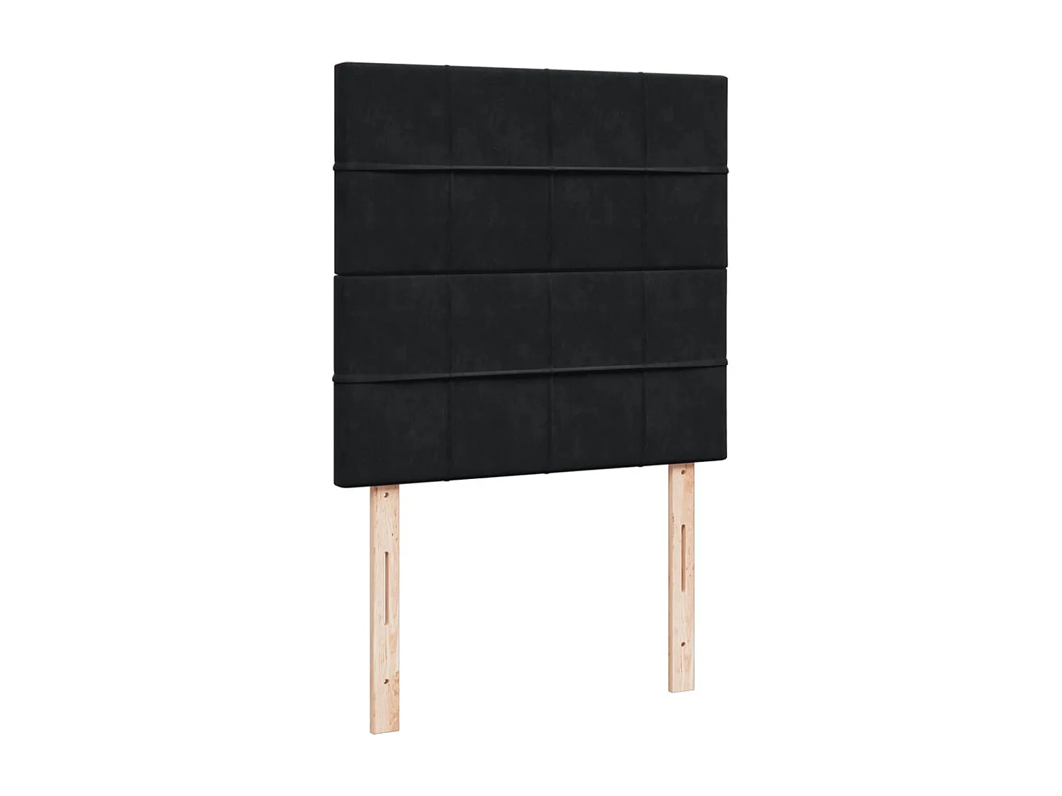 Giroletto a Molle con Materasso Nero 80x200 cm in Velluto