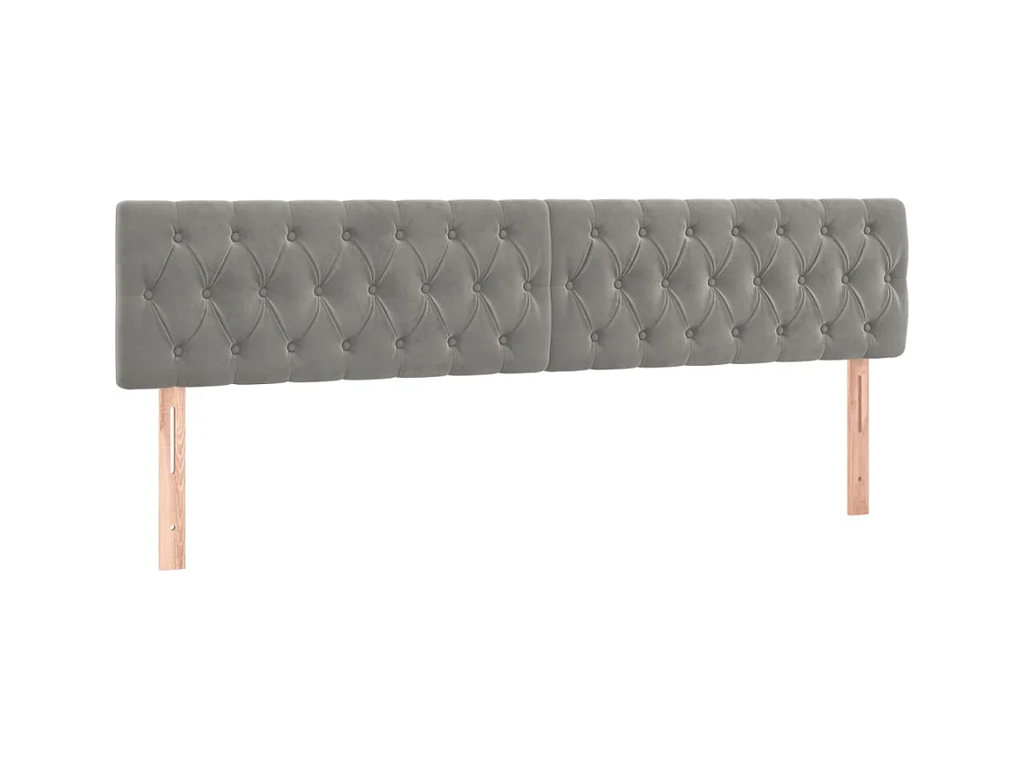 Sommier à lattes de lit et matelas gris clair 120x190cm velours