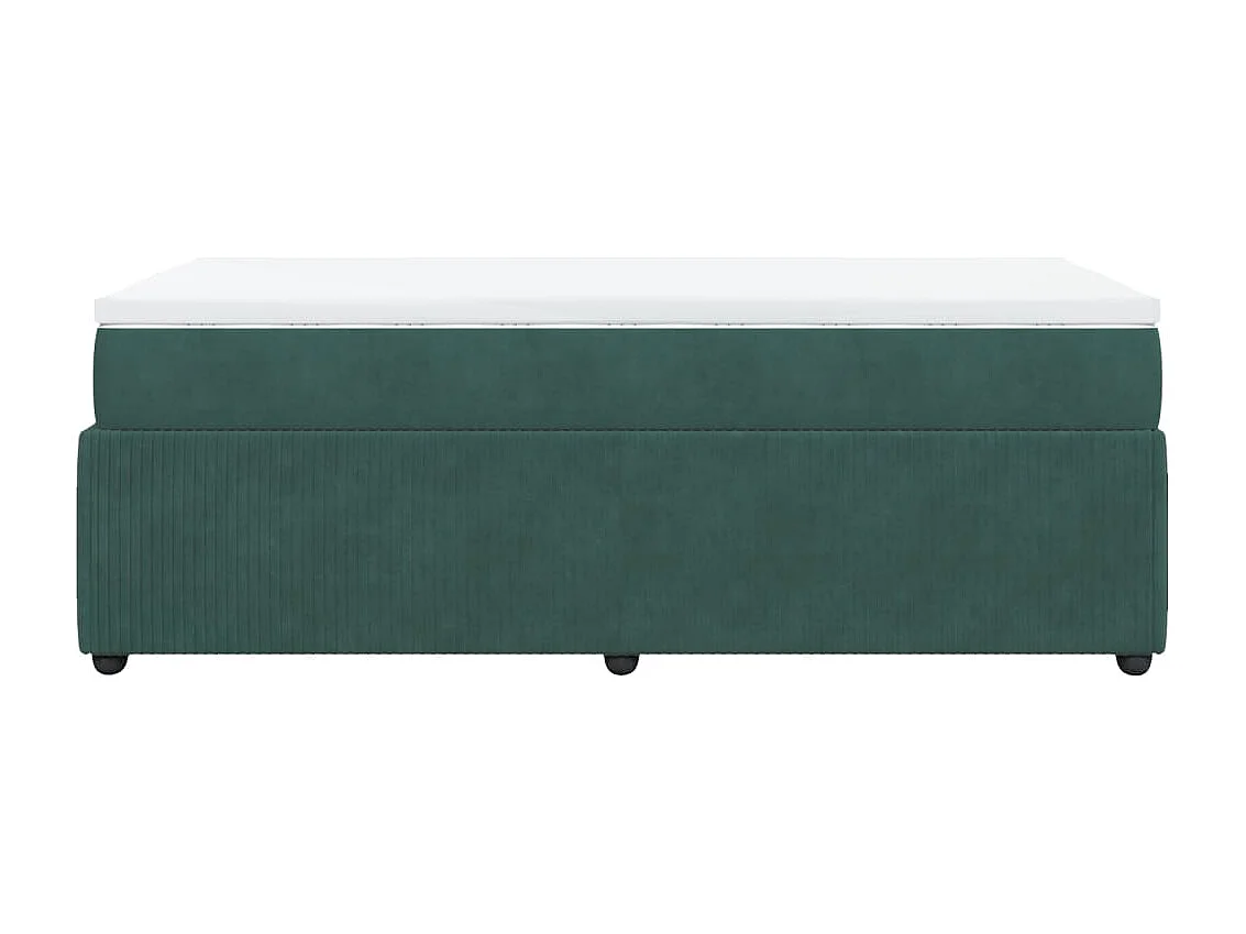 Sommier à lattes de lit et matelas Vert foncé 80x200 cm Velours