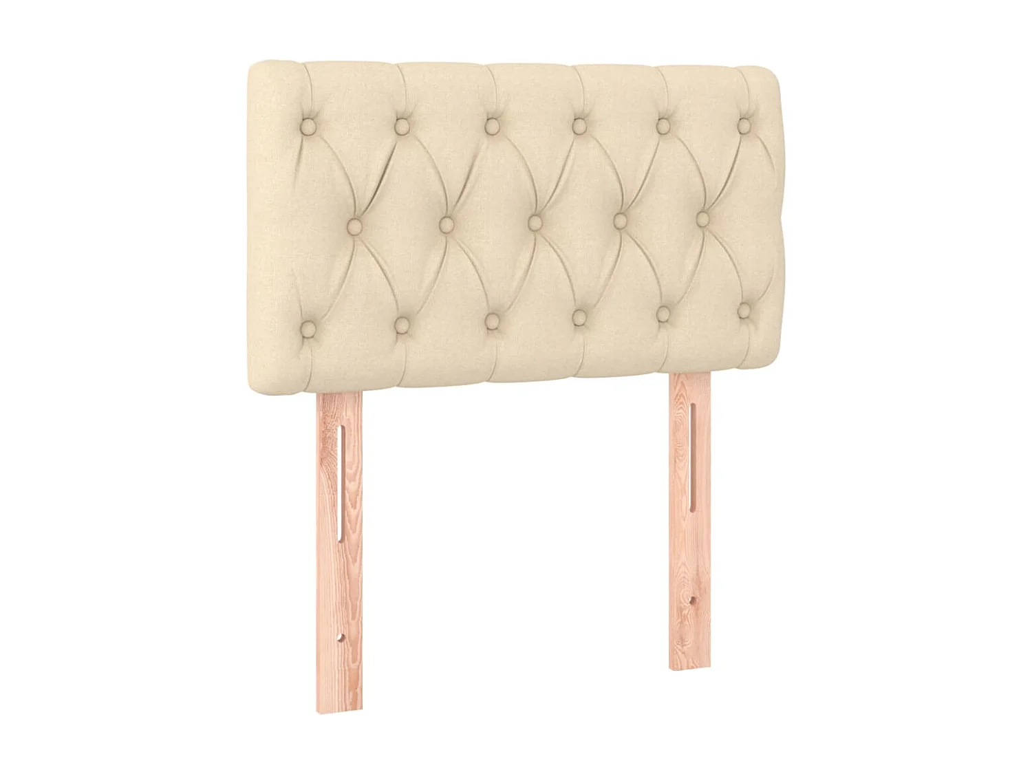 Cama box spring c/ colchão e LED 80x200 cm tecido cor creme