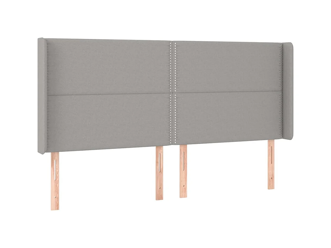 Letto a Molle Materasso e LED Grigio Chiaro 180x200 cm Tessuto