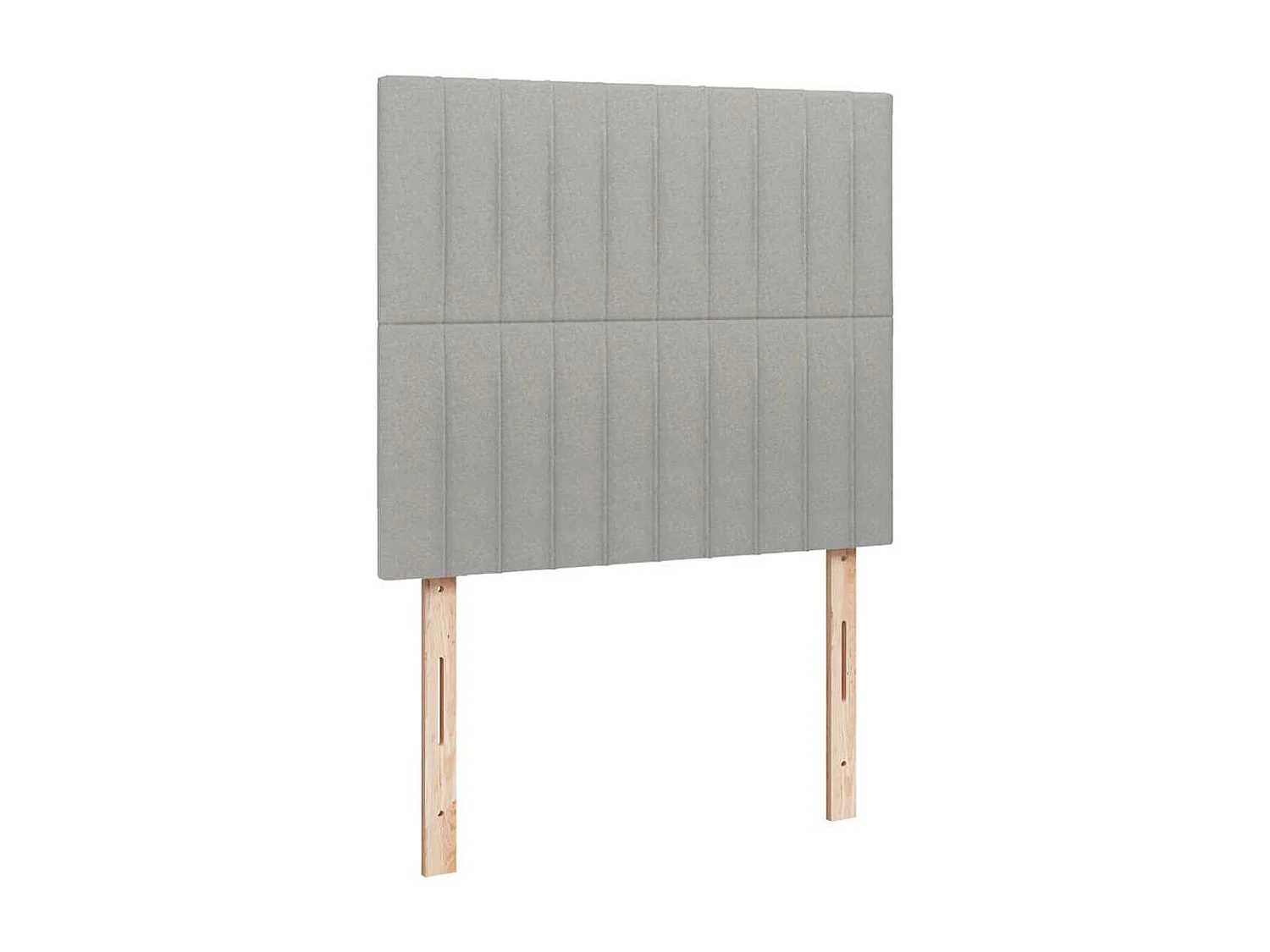 Cama box spring con colchón y LED tela gris claro 120x190 cm