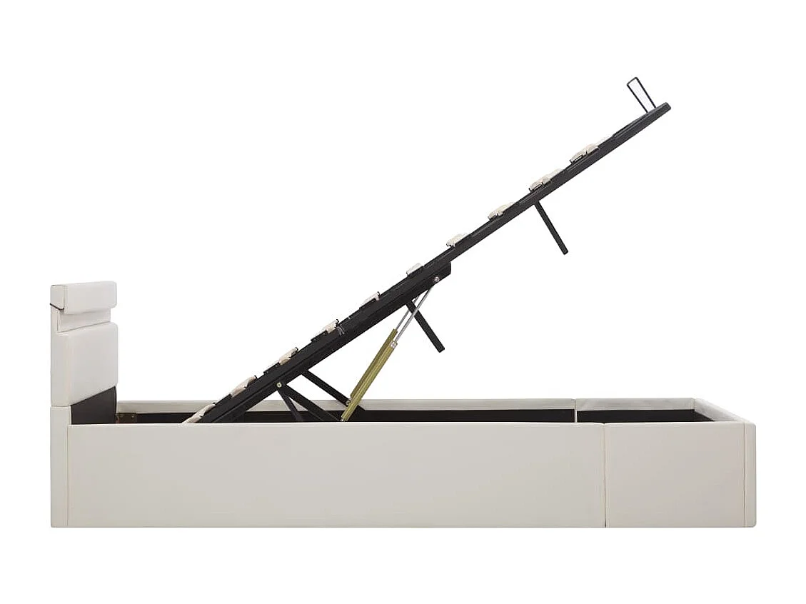 Cadre de lit à rangement hydraulique sans matelas avec LED