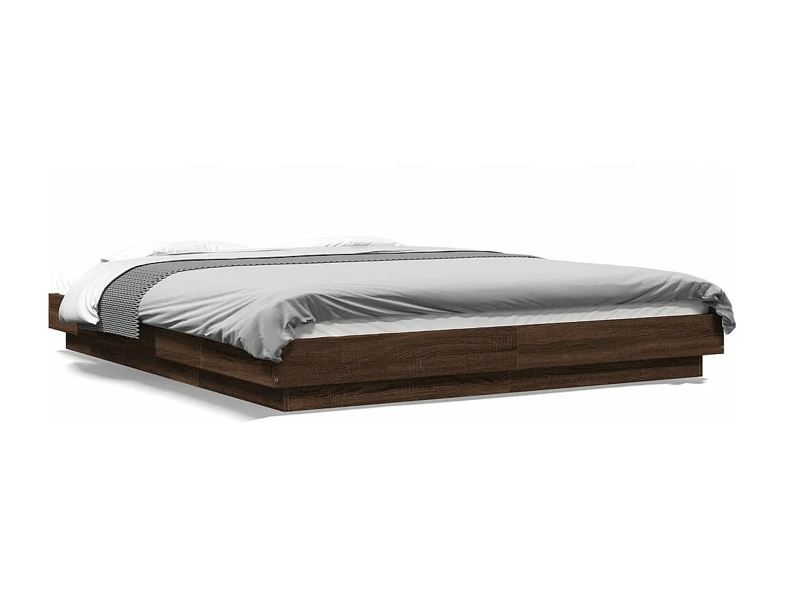 Cadre de lit avec lumières LED sans matelas 150x200 cm