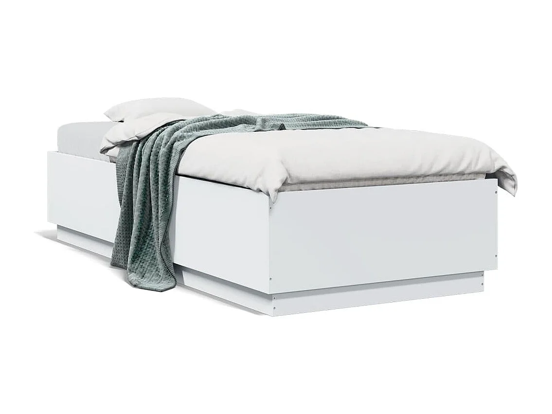 Giroletto con Luci LED Bianco 90x200 cm in Legno Multistrato