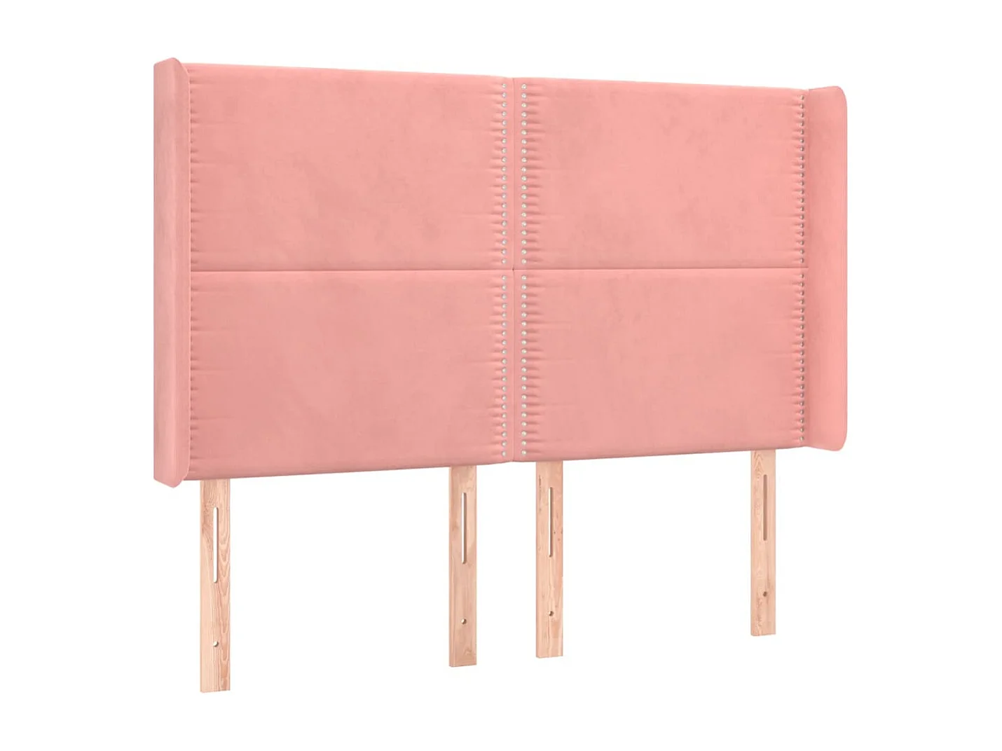 Boxspringbett mit Matratze & LED Rosa 140x190 cm Samt