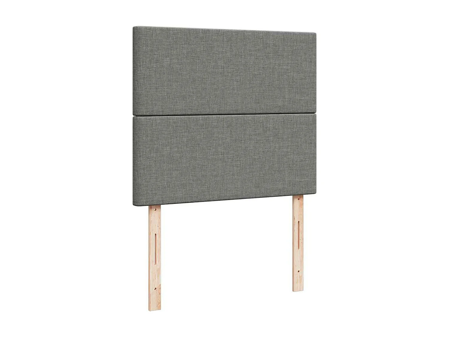 Cama box spring c/ colchão e LED 120x190 cm tecido cinza-escuro