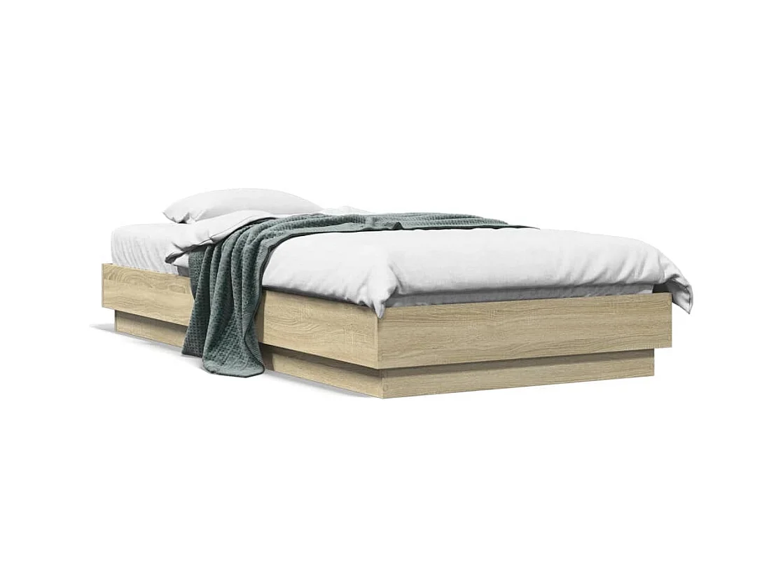 Cadre de lit sans matelas avec lumières LED 90x190 cm