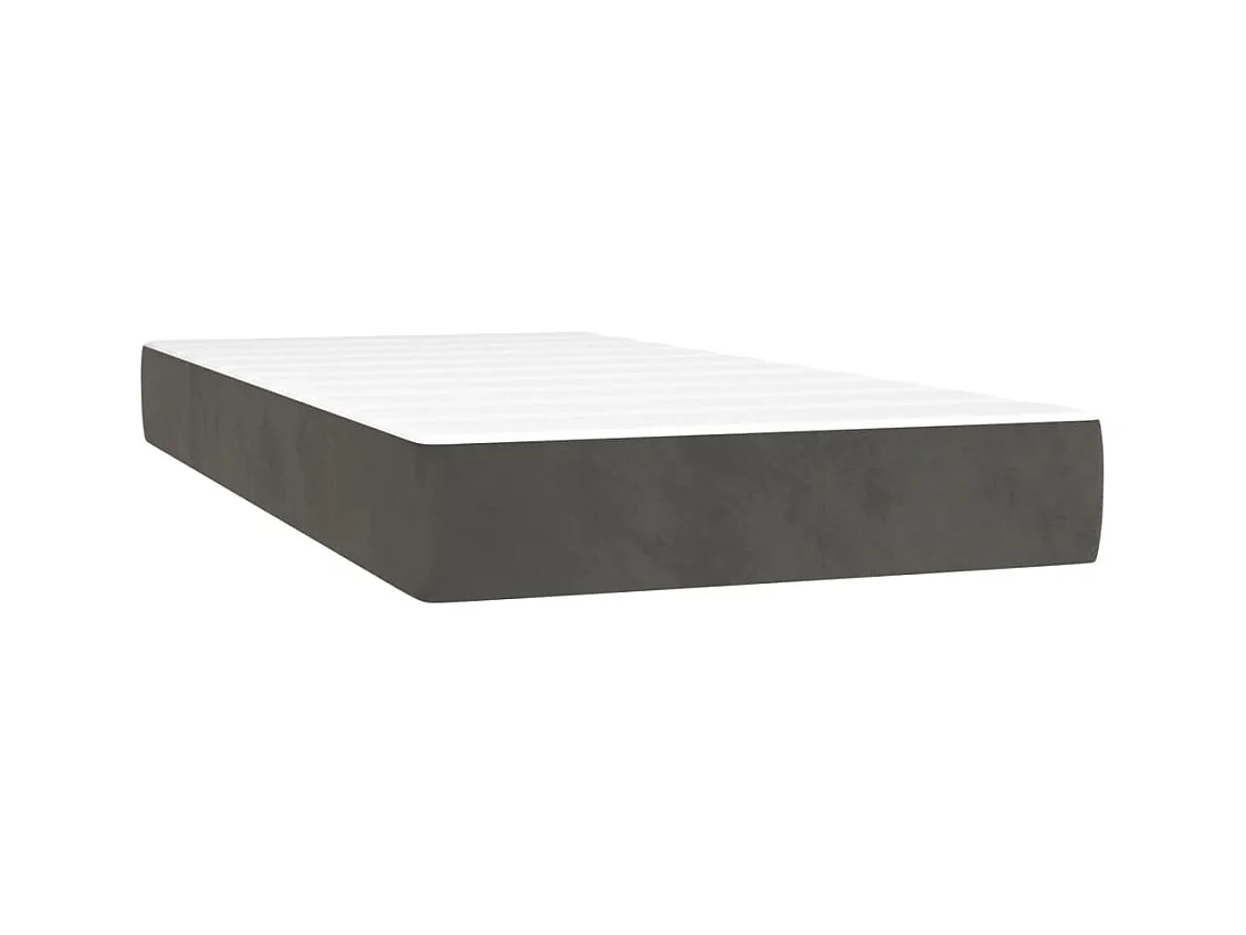 Boxspring met matras en LED fluweel donkergrijs 120x190 cm