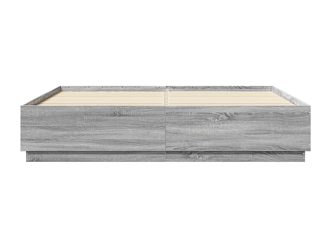 Giroletto Luci LED Grigio Sonoma 200x200 cm Legno Multistrato