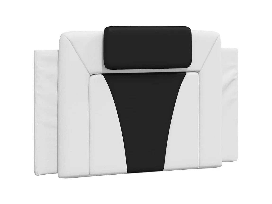 Bedframe met LED-verlichting kunstleer wit en zwart 90x190 cm