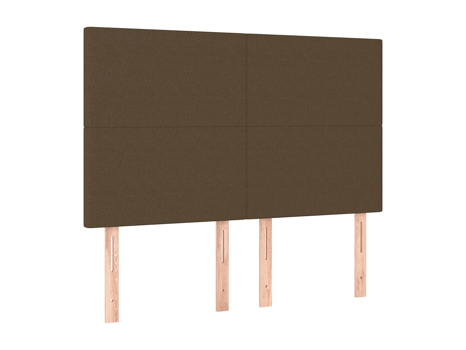 Letto a Molle Materasso e LED Marrone Scuro 140x200 cm Tessuto