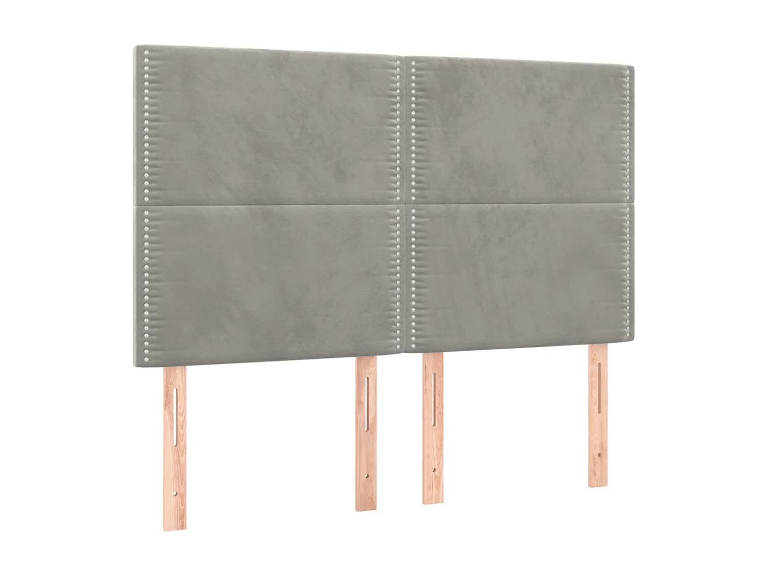 Sommier à lattes de lit matelas et LED Gris clair 140x190 cm