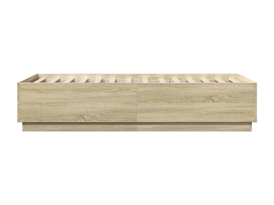 Giroletto Luci LED Rovere Sonoma 90x190 cm in Legno Multistrato