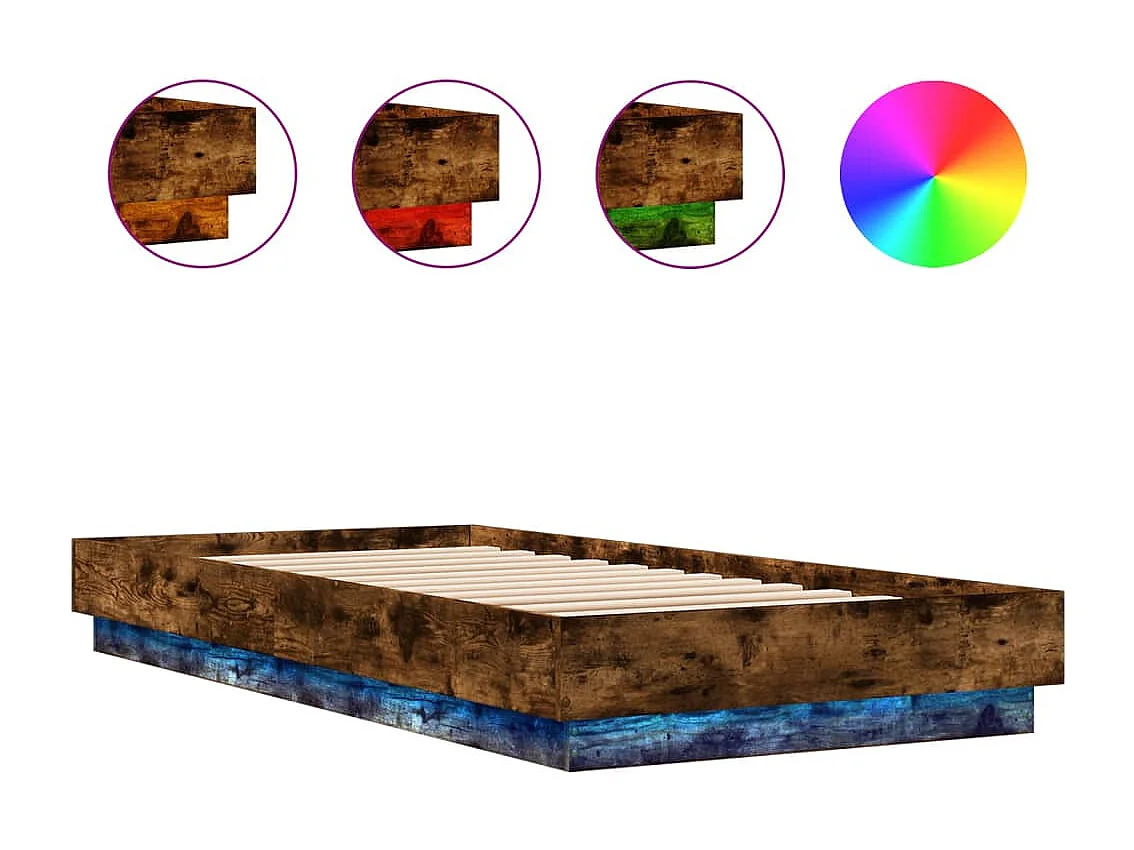 Giroletto con LED Rovere Fumo 100x200 cm