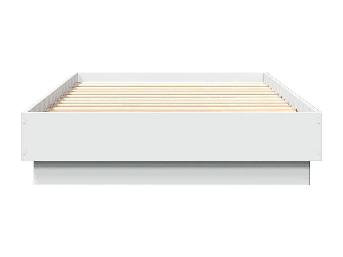 Cadre de lit sans matelas avec lumières LED blanc 100x200 cm