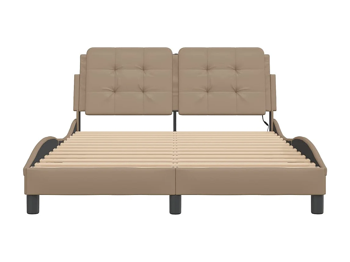 Giroletto con LED senza Materasso Cappuccino 120x200 cm