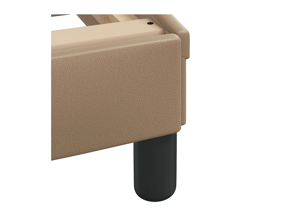 Bedframe met LED-verlichting kunstleer cappuccino 80x200 cm