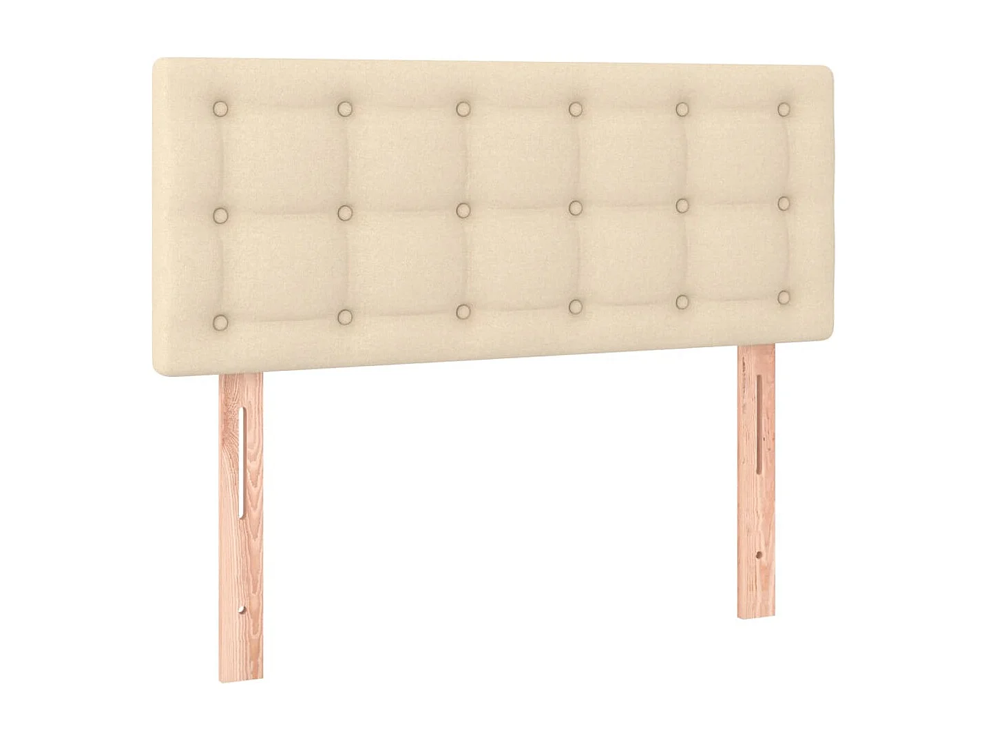 Letto a Molle con Materasso e LED Crema 120x190 cm in Tessuto