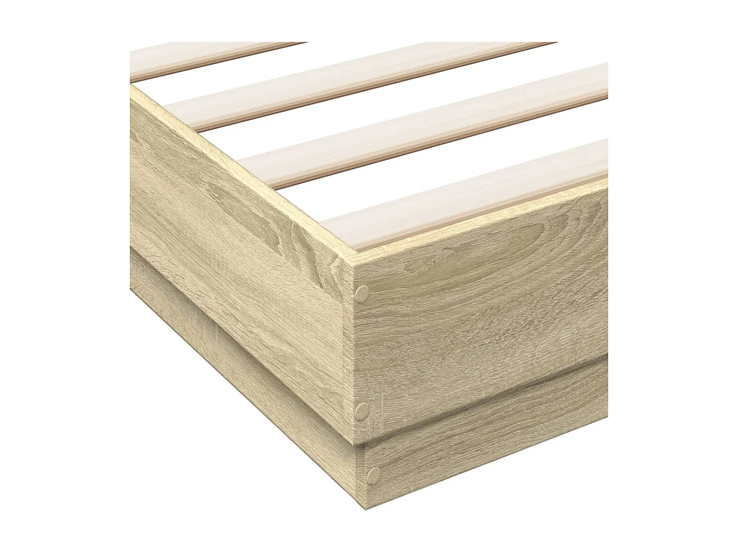 Cadre de lit avec LED sans matelas chêne sonoma 120x200 cm